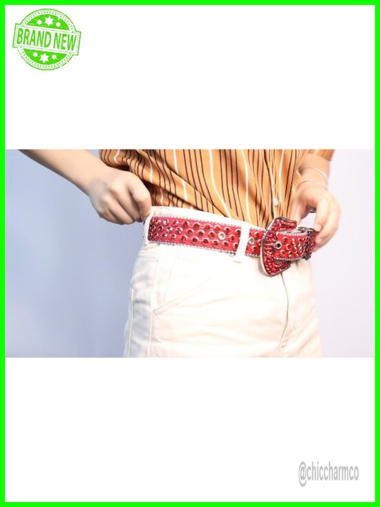 Western Rhinestone Belt with Crystal Studded Diamonds for Jeans main image 6